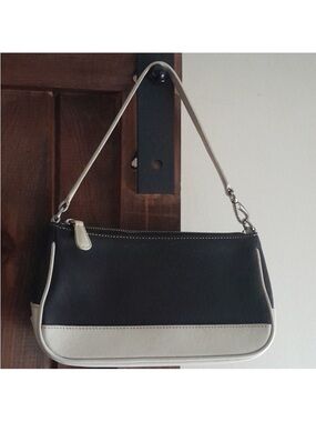 Coach Black Shoulder Bag with Cream Trim